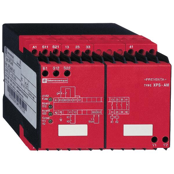 3 circuits de sécurité, 1 sortie O, 230VCA