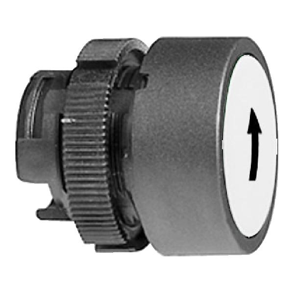 tête bouton poussoir diam 22 blanc flèches haute et basse