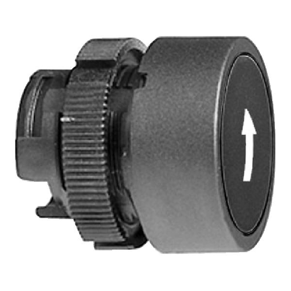tête bouton poussoir diam 22 noir flèches haute et basse