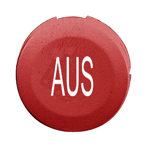 cabochon lisse AUS - rouge pour poussoir rond Ø 16