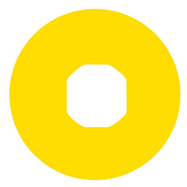 Harmony - étiquette circulaire jaune et blanche sans