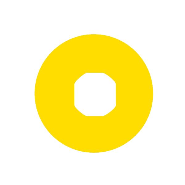 Harmony - étiquette circulaire - Ø60mm - jaune