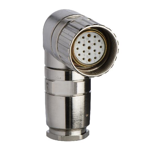 CONNECTEUR M23 FEM COUDE