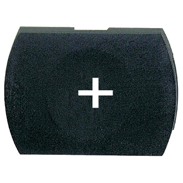 capsule lisse plus noir pour poussoir rectangulaire diam 16