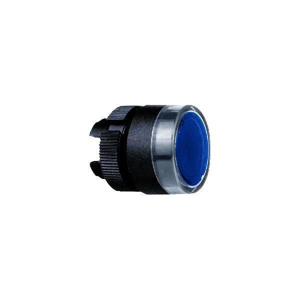 tête bouton poussoir LUMIN diam 22 bleu