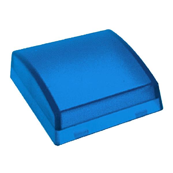 cabochon lisse - bleu pour poussoir LUMIN carré Ø 22
