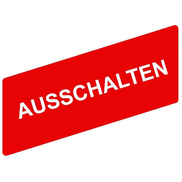 étiquette - Ø 22 - 8 x 27 mm - AUSSCHALTEN