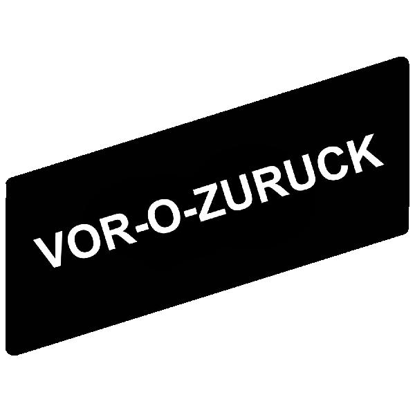 étiquette - Ø 22 - 8 x 27 mm - VOR-O-ZURUCK