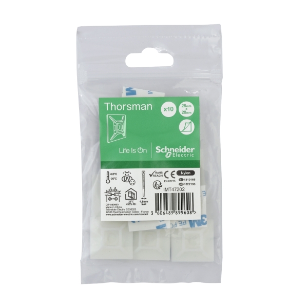 Embase adhésive 4,8mm incolore