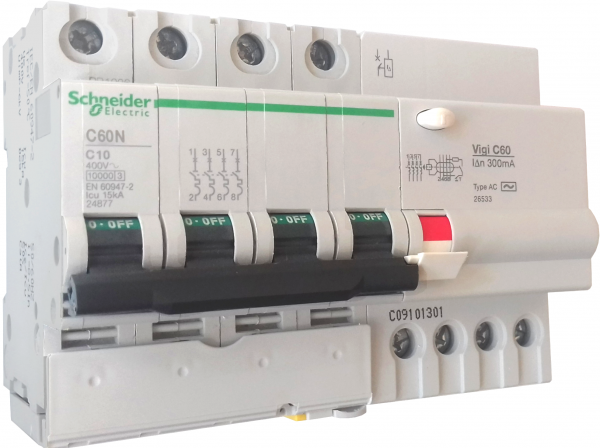 DISJ DIF C60N 4P C 25A 30mA ASI 6000/10kA