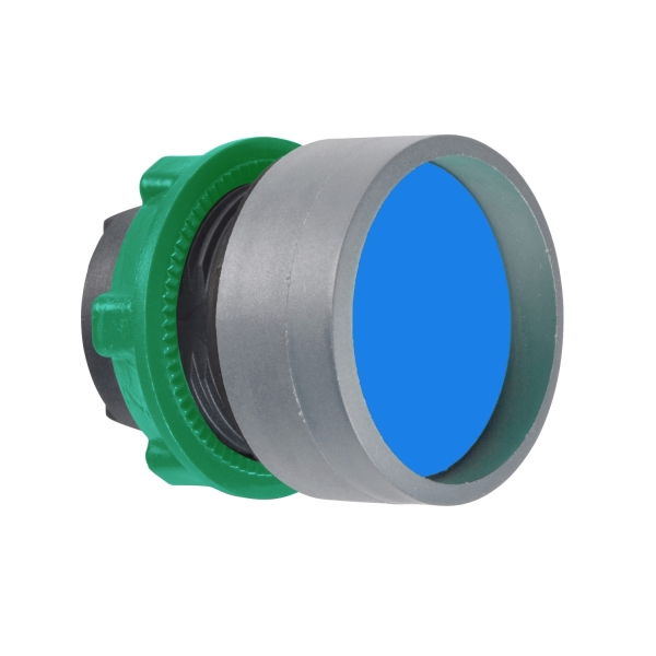 tête bouton poussoir Ø22 bleu