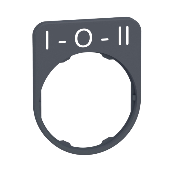 LEGEND PLATE WITH I-O-II