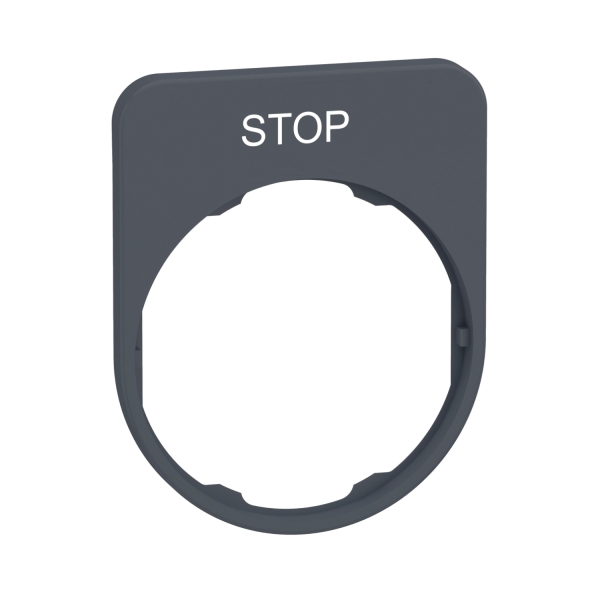 LEGEND PLATE WITH STOP MA