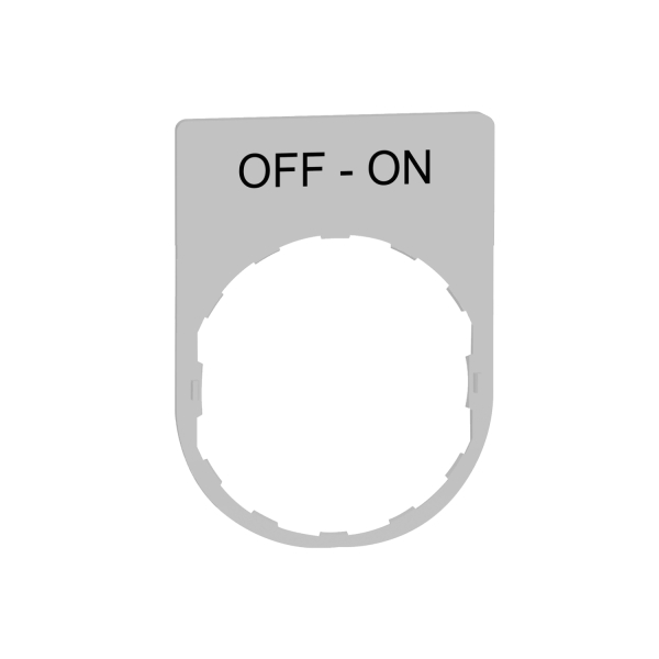 LEGEND PLATE WITH OFF-ON