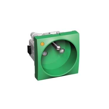 PC 2P+T lumineuse 45-90° Rotoclip verte