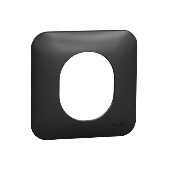 Plaque 1 poste anthracite
