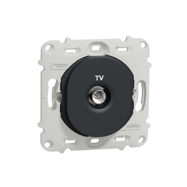 Prise TV simple anthracite