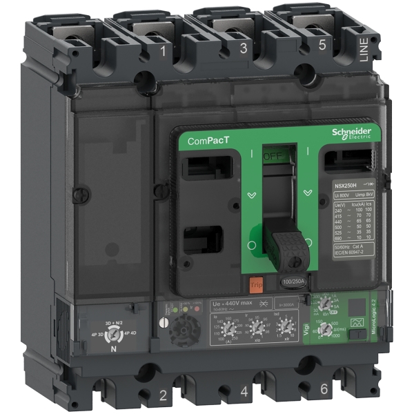 DISJ DIF NSX250H 4P4D MIC 4.2 250A