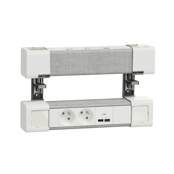 Mod L 2PC+USBA+C x2 - Bl/Tissu