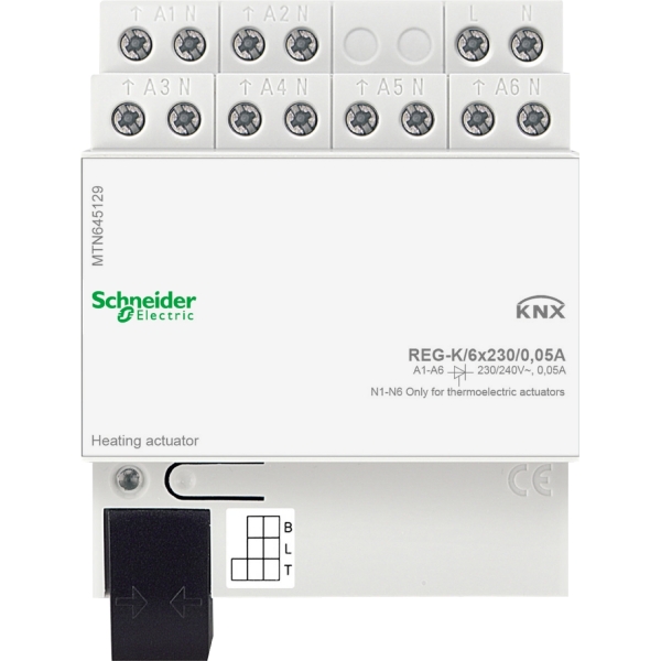 ACTIONN.CHAUFFAGE KNX 6 SORT. 230V/0,05A