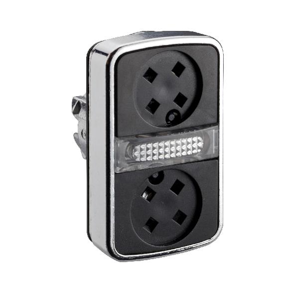 BOUTON DOUBLE METALLIQUE