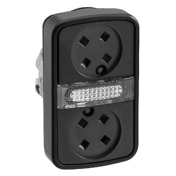 BOUTON DOUBLE METALLIQUE