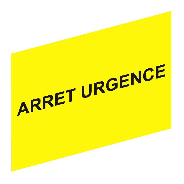 ETIQ JAUNE 18X27MM ARRET