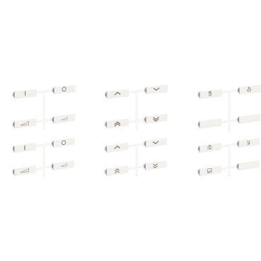 Odace, kit de symbole Blanc pour commandes RF