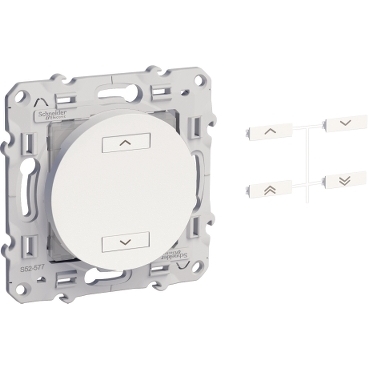 Odace, émetteur RF Blanc, 2 boutons (spécial volets-roulants)