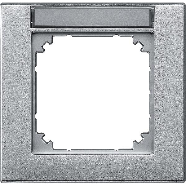 M-PLAN frame, 1-gang, with labelling option, aluminium