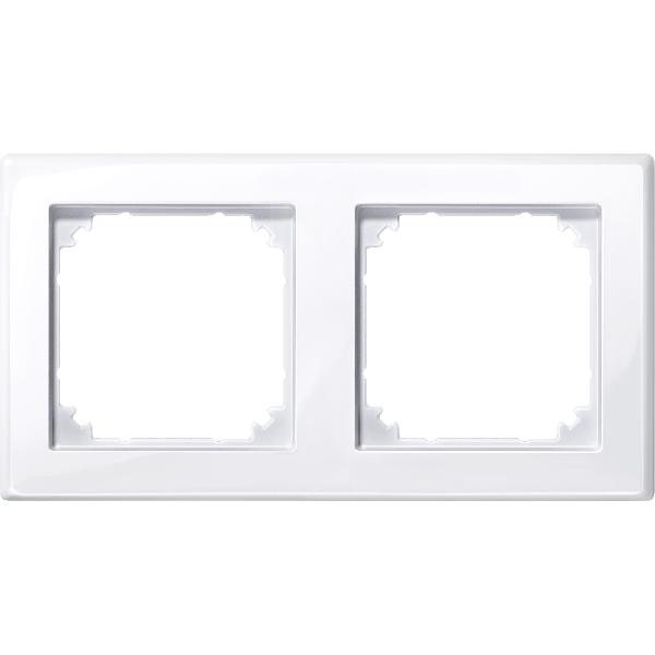 M-SMART frame, 2-gang, active white, glossy