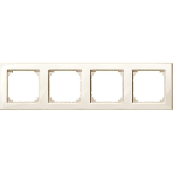 M-SMART frame, 4-gang, white, glossy