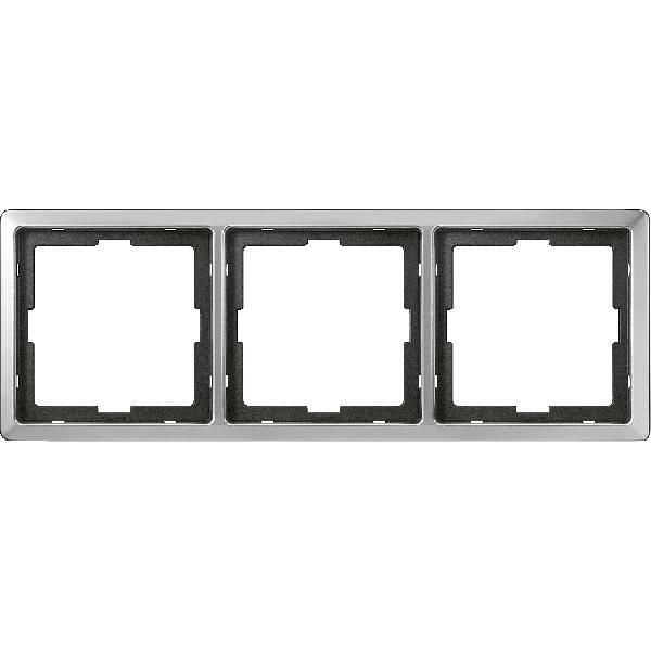 ARTEC frame, 3-gang, stainless steel