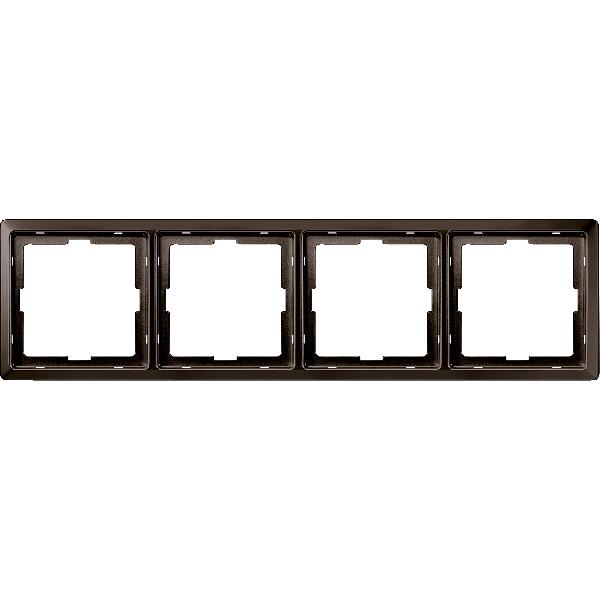 ARTEC frame, 4-gang, dark brazil