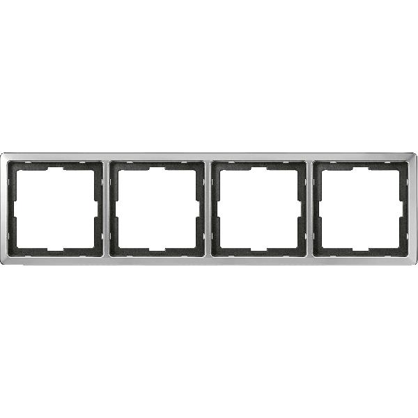 ARTEC frame, 4-gang, stainless steel