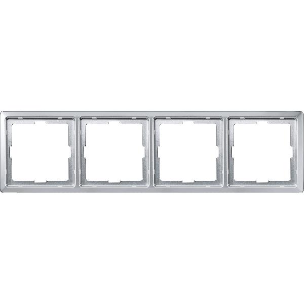 ARTEC frame, 4-gang, aluminium