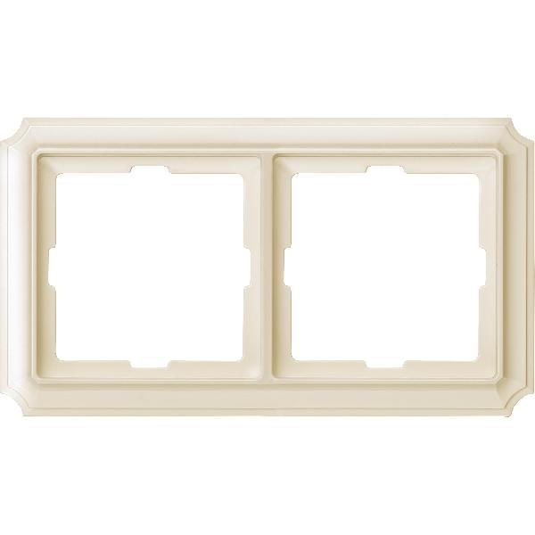 ANTIK frame, 2-gang, white