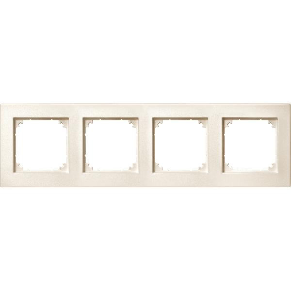 M-PLAN frame, 4-gang, white