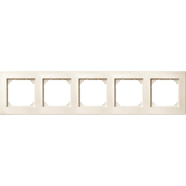 M-PLAN frame, 5-gang, white