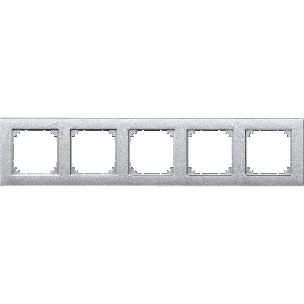 M-PLAN frame, 5-gang, aluminium