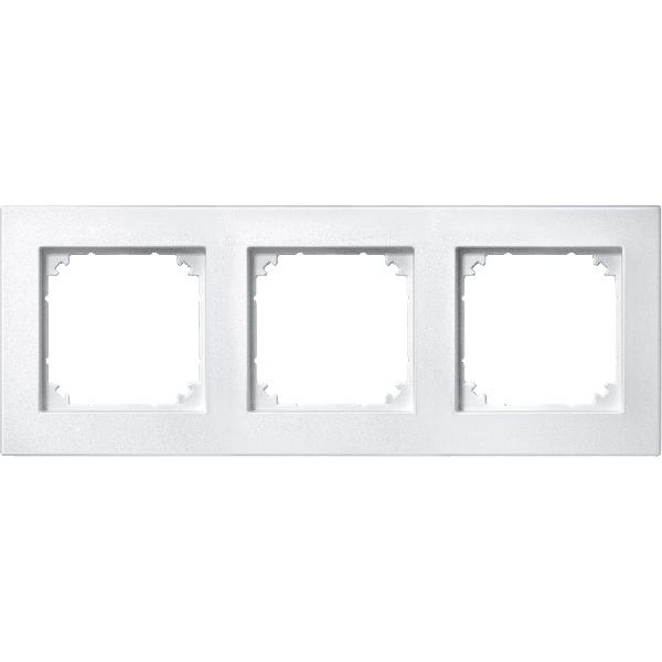 M-PLAN II frame, 3-gang, flush-mounted, polar white