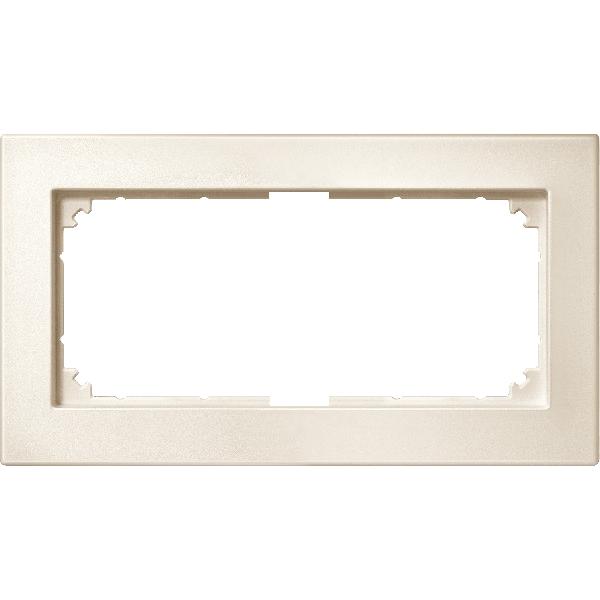 M-PLAN frames, 2-gang without central bridge piece, white