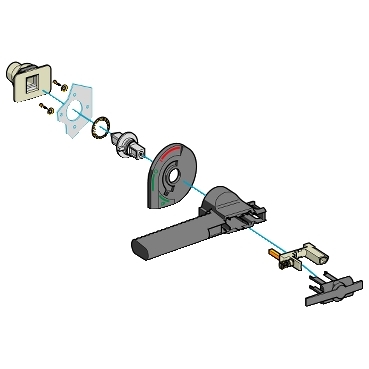 commande rotative latérale droite GS1 630 à 1250 A poignée noire