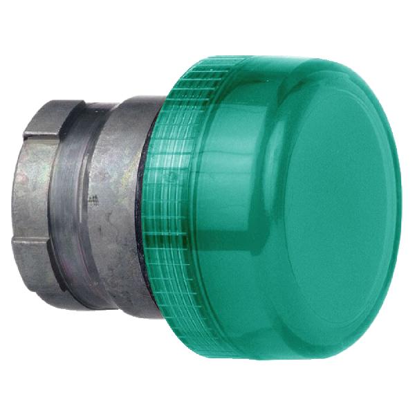 tête pour voyant diam 22 ronde cabochon lisse vert
