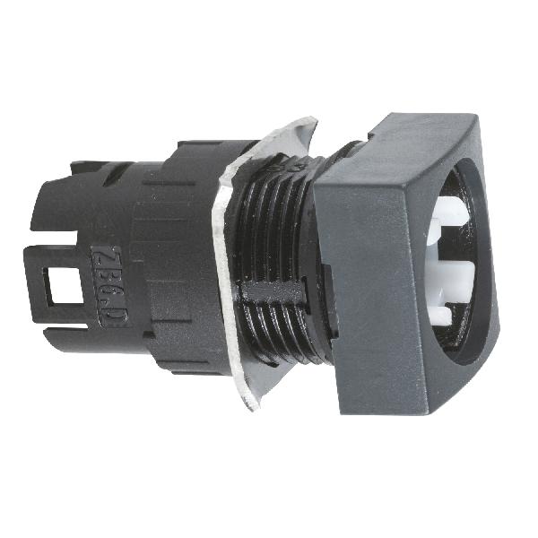 illuminated square selector switch head Ø16 3-position spring return