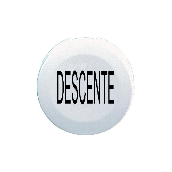 capsule lisse DESCENTE - blanc pour poussoir rond Ø 16