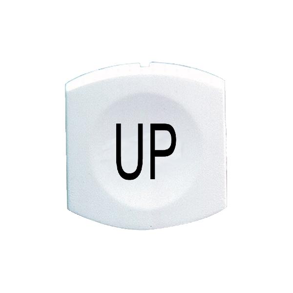 white cap marked UP for square non illuminated pushbutton Ø16