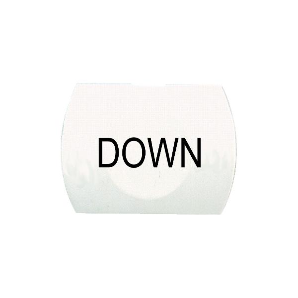 white cap marked DOWN for rectangular non illuminated pushbutton Ø16