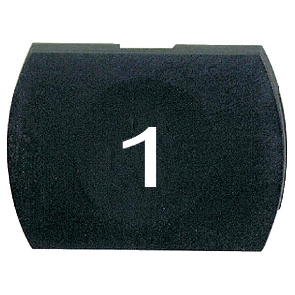 capsule lisse 1 noir pour poussoir rectangulaire diam 16
