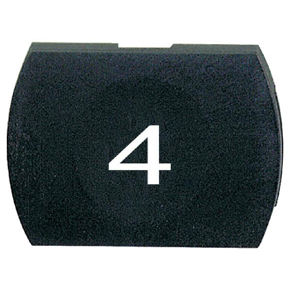 capsule lisse 4 noir pour poussoir rectangulaire diam 16